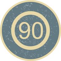 Vector Speed limit 90 Icon