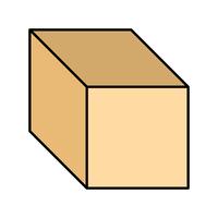 Icono de vector de cubo