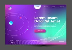 Abstract Galaxy Landing Page Vector Background