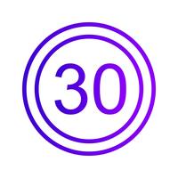 Vector Speed limit 30 Icon