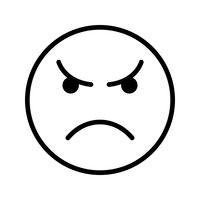 Angry Emoticon Vector Icon