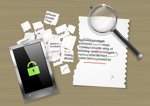 Descifrado del código hacker. vector