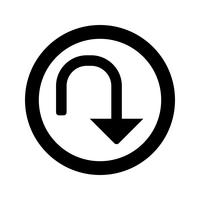 Vector U-turn Icon