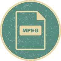 icono de vector mpeg