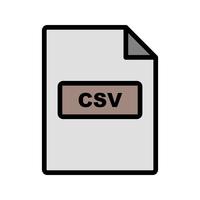 icono de vector csv