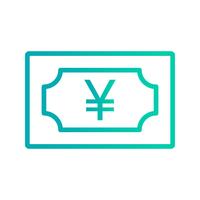 icono de vector de yen