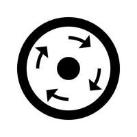 Vector Compulsory roundabout Icon