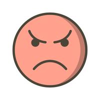 Angry Emoticon Vector Icon
