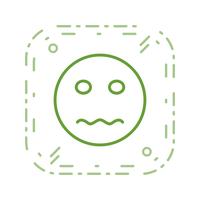 Icono de Vector de Emoji nervioso