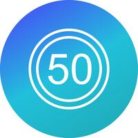 Vector icono de límite de velocidad 50