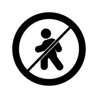 Vector No entry for pedestrians Icon