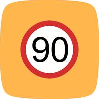 Vector Speed limit 90 Icon