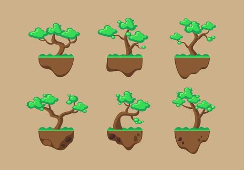 Tree Clipart Set Vector