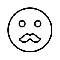 Moustache Emoji Vector Icon