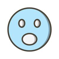 Surprised Emoji Vector Icon 