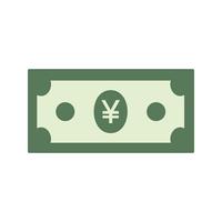 icono de vector de yen