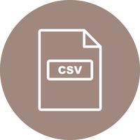 icono de vector csv