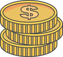 Coins Vector Icon