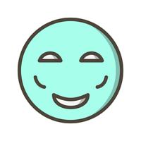 icono de vector de emoji de rubor
