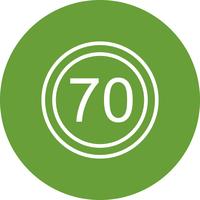 Vector Speed limit 70 Icon