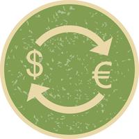 Exchange Euro With Dollar Vector Icon