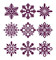 Set of vector snowflakes