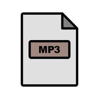 Icono de vector de mp3