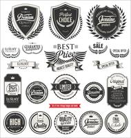 Colección de insignias y etiquetas retro vintage vector