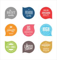 Modern badges stickers and labels collection vector