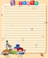 Line paper template with boys reading book vector