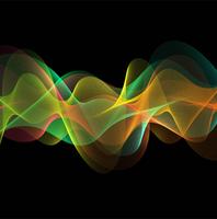 Beautiful stylish colorful flowing wave design vector