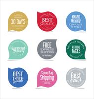 Modern badges stickers and labels collection vector