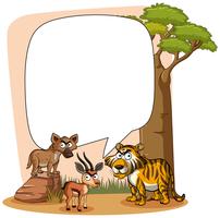 Frame template with wild animals