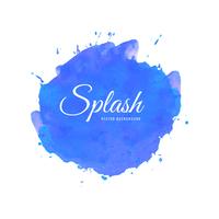 Blue splash watercolor design vector