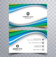 Abstract wave business card set template vector