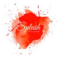 Elegant watercolor red splash vector 