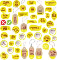 Modern badges stickers and labels collection vector