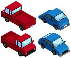 3D design for trucks and cars vector