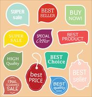 Modern badges stickers and labels collection vector