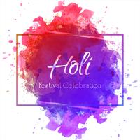 Ilustración de vector de Holi feliz con gulal colorido