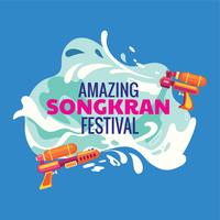 Background and Water Gun  Songkran Festival of Thailand 
