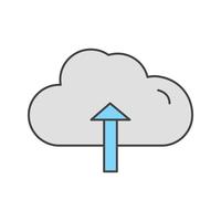 vector cloud upload icon