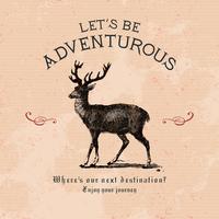 Let39s be adventurous logo design vector