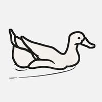 Swimming duck 1923 - 1924 by Julie de Graag 1877-1924. Original from the Rijks Museum. Digitally enhanced by rawpixel. vector