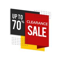 Clearance sale up to 70 shop promotion advertisement vector