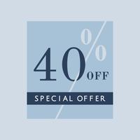 40 off special offer badge vector