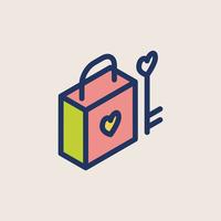 Ilustración de los iconos de San Valentín vector