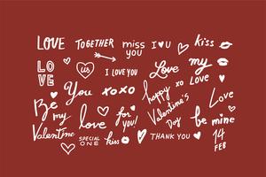 Illustrations of Valentine39s items vector