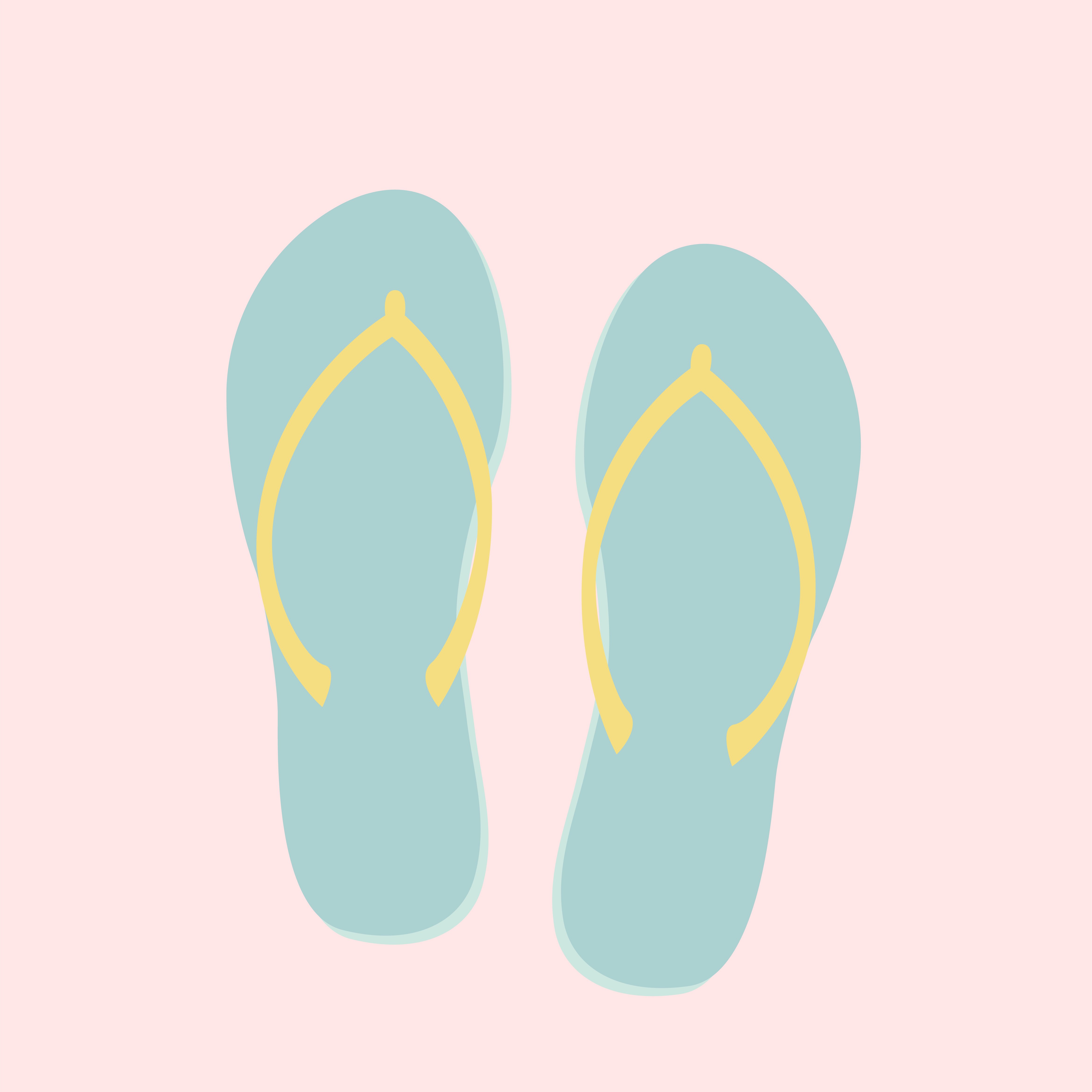 pastel flip flops