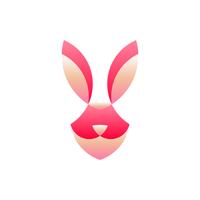 Linear illustration of a rabbit39s head vector
